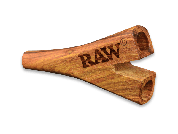 RAW Wooden Double Barrel Holder Bocchino In Legno