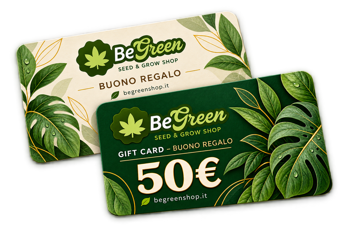 Gift card BeGreen da 50 euro, buono regalo per semi, grow box e accessori da coltivazione