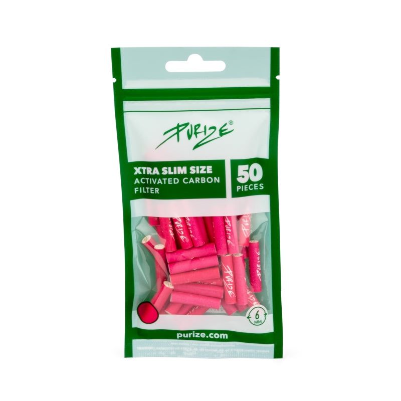Purize - Filtri Ai Carboni Attivi - Rosa - Extra Slim 6mm
