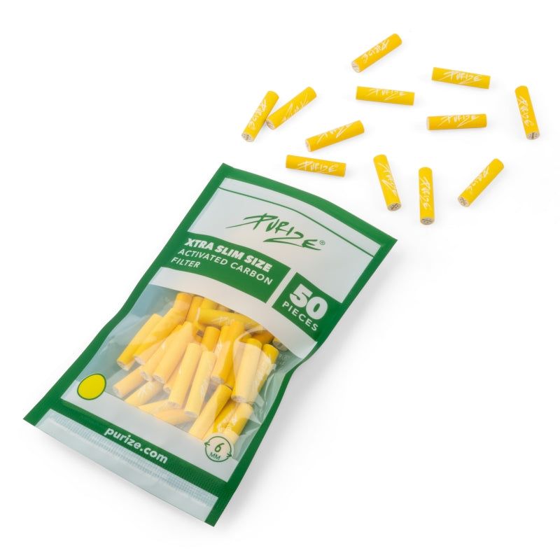 Purize - Filtri Ai Carboni Attivi - Giallo - Extra Slim 6mm