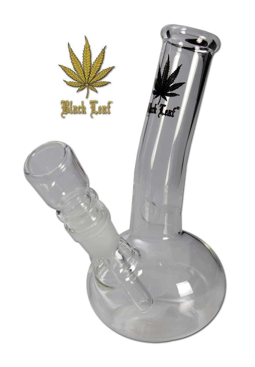 Bong Vetro Borosilicato Golden Leaf Black Leaf
