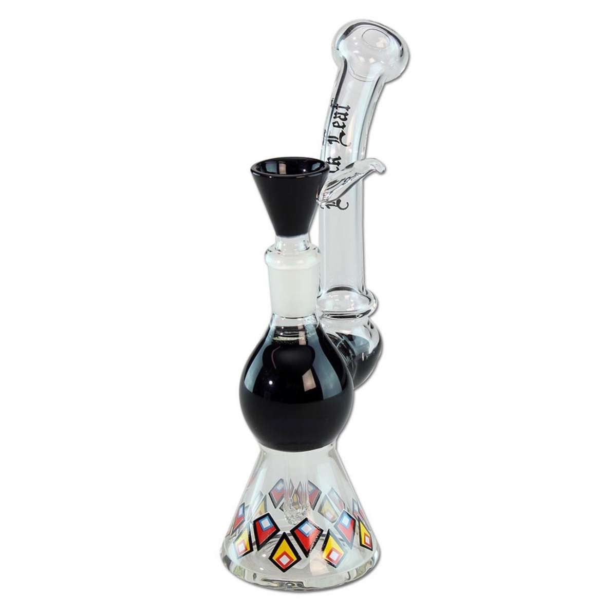 Pipa Vetro Black Leaf con Diffusore Diamante