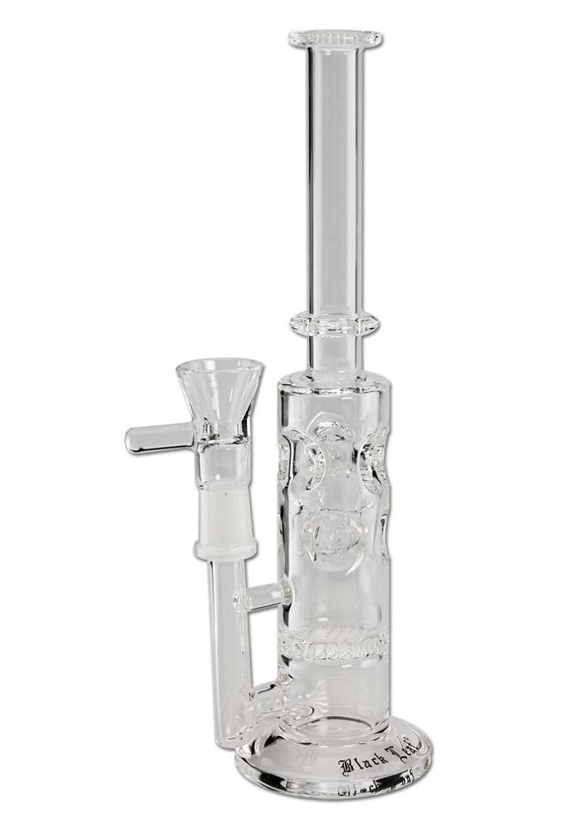 Bong Percolatore Vetro Borosilicato Black Leaf