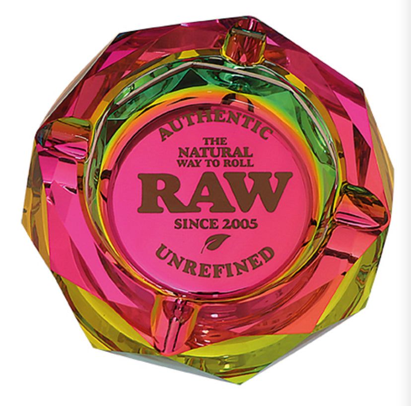 POSACENERE DI CRISTALLO RAW RAINBOW GLASS ASHTRAY
