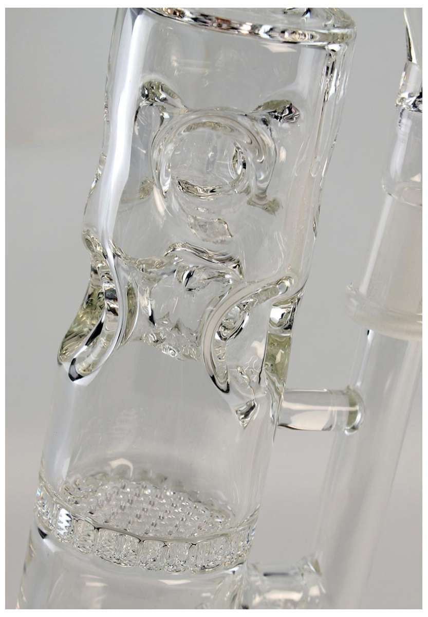 Bong Percolatore Vetro Borosilicato Black Leaf