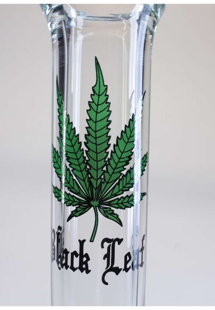 Bong in Vetro Doppio Black Leaf con Camera Sferica