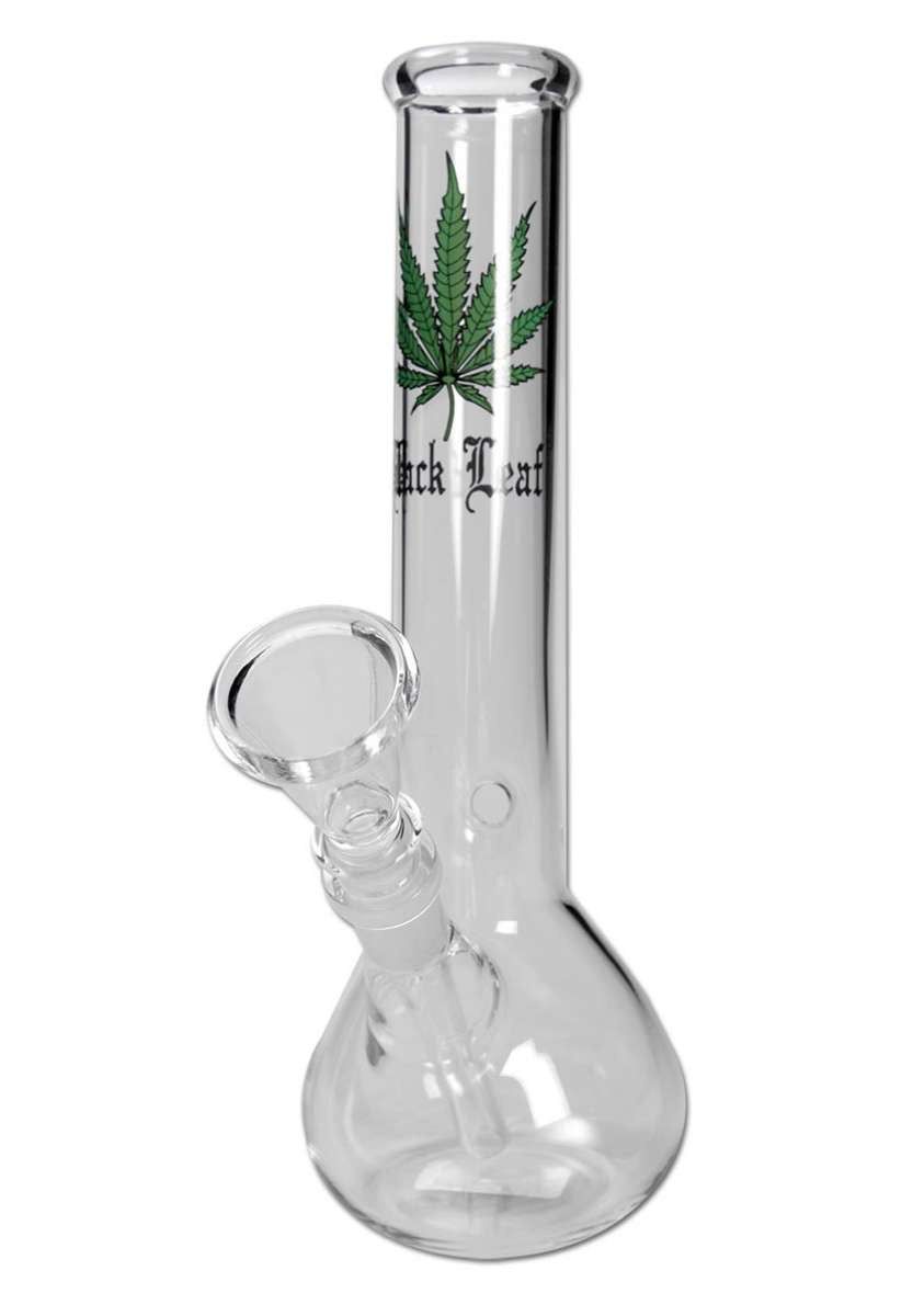 Bong in Vetro Borosilicato Black Leaf