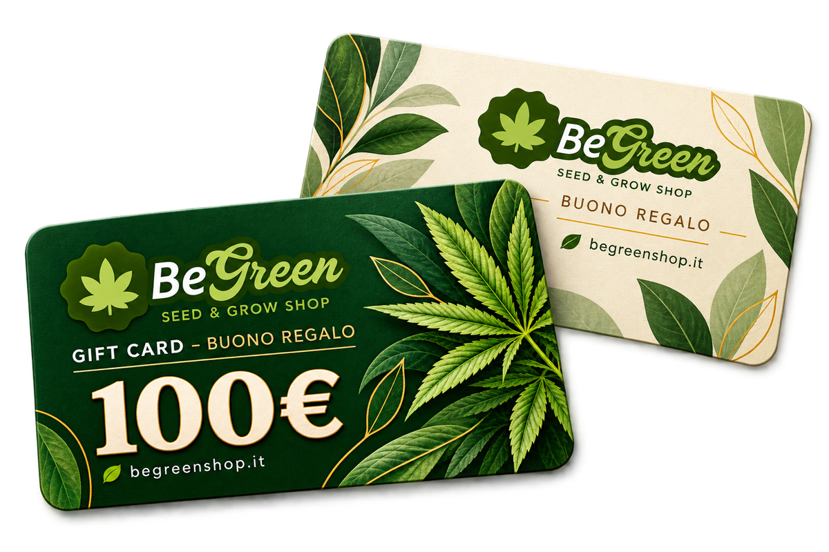Gift card BeGreen da 100 euro, buono regalo per semi, grow box e accessori da coltivazione