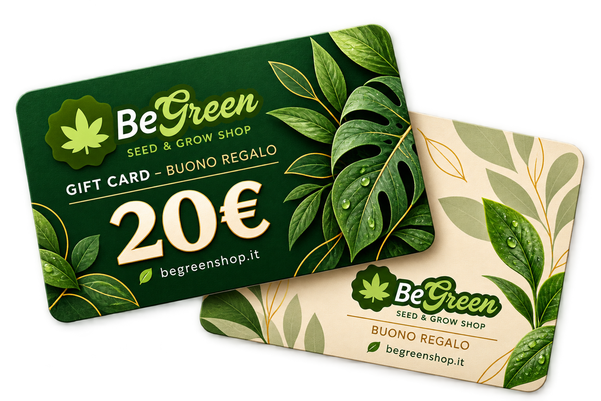 Gift card BeGreen da 20 euro, buono regalo per semi, grow box e accessori da coltivazione